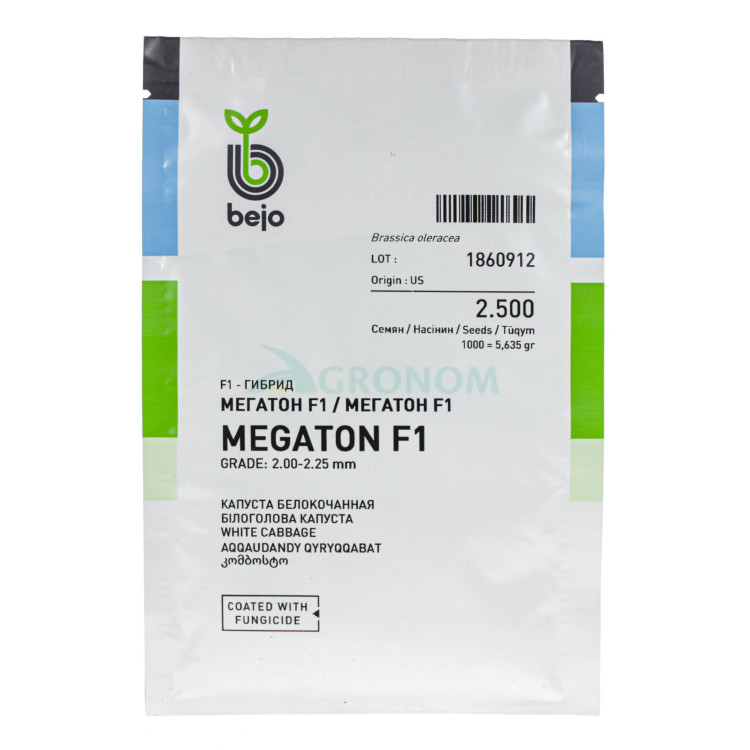 Семена белокочанной капусты Мегатон F1 | Megaton F1 Bejo 2500 семян